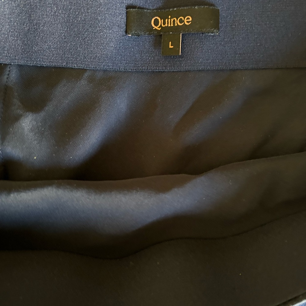 Quince Navy Blue Silk Maxi Skirt - Picture 2 of 4